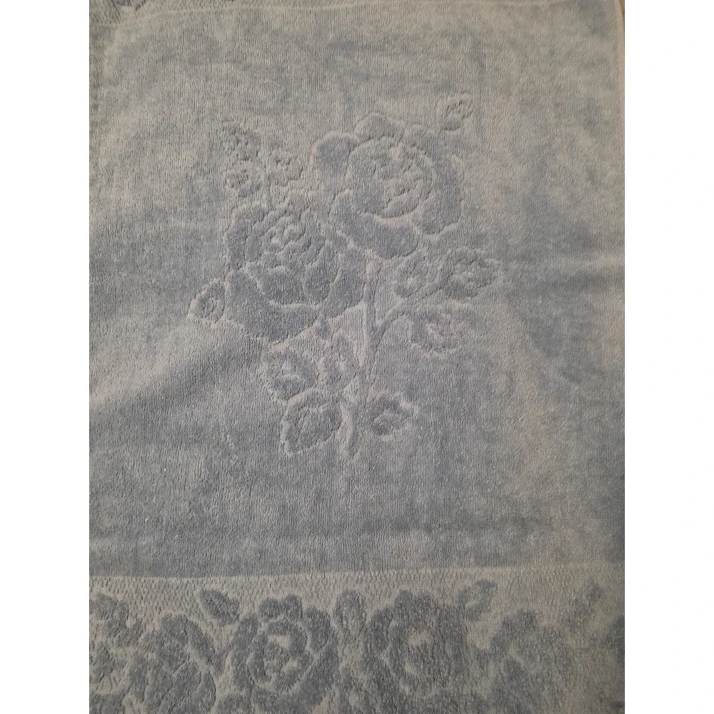 Vintage Light Blue Cannon‎ Royal Family Hand Towel Roses 15x26